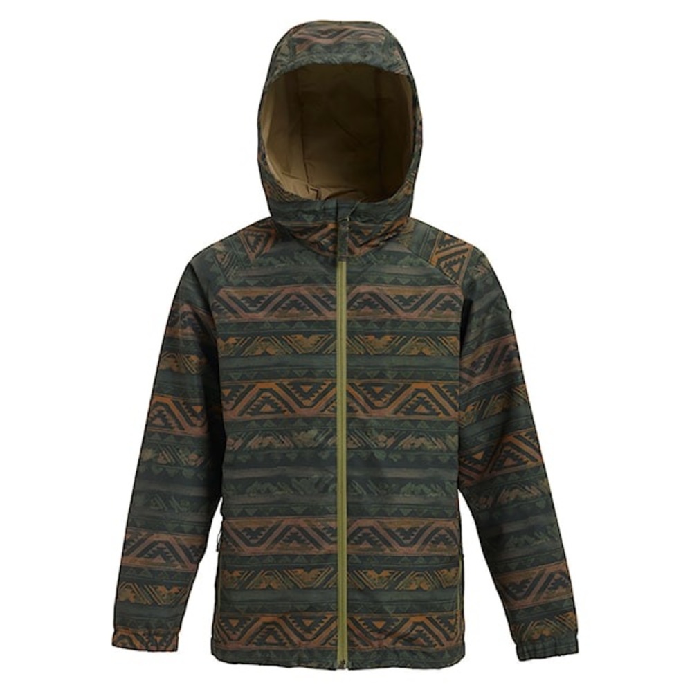Burton Kids Dryride Full Zip Hooded Jacket in Neutral Aztec Print Size XS Snow